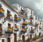banderas arcoiris pueblo en serraniaderonda.com